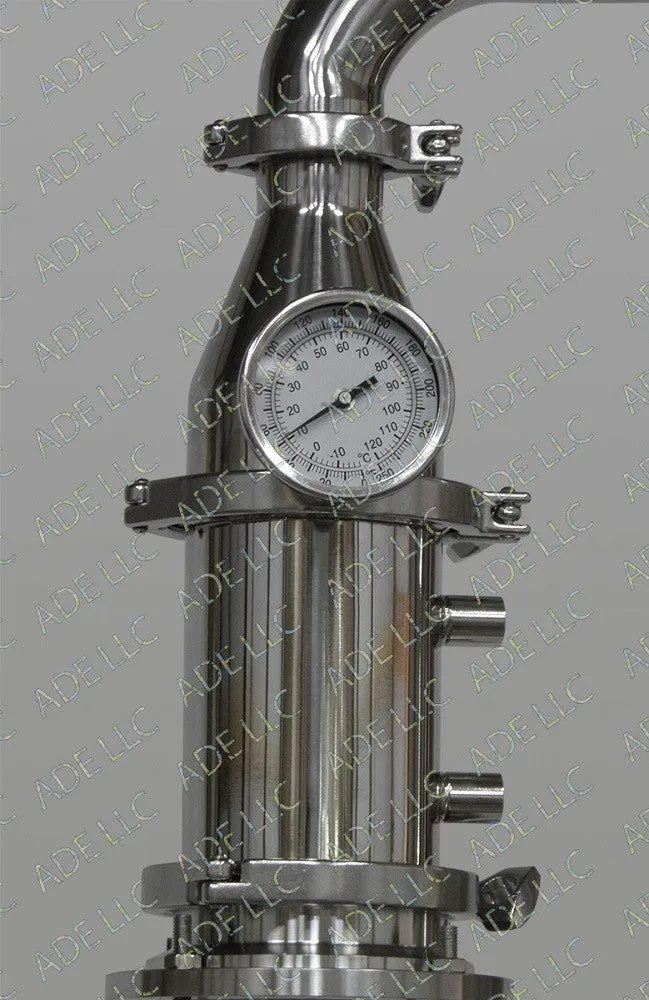 26 Gallon Moonshine Still with 4" Borosilicate Glass 6 Plate Column w/ Cooling