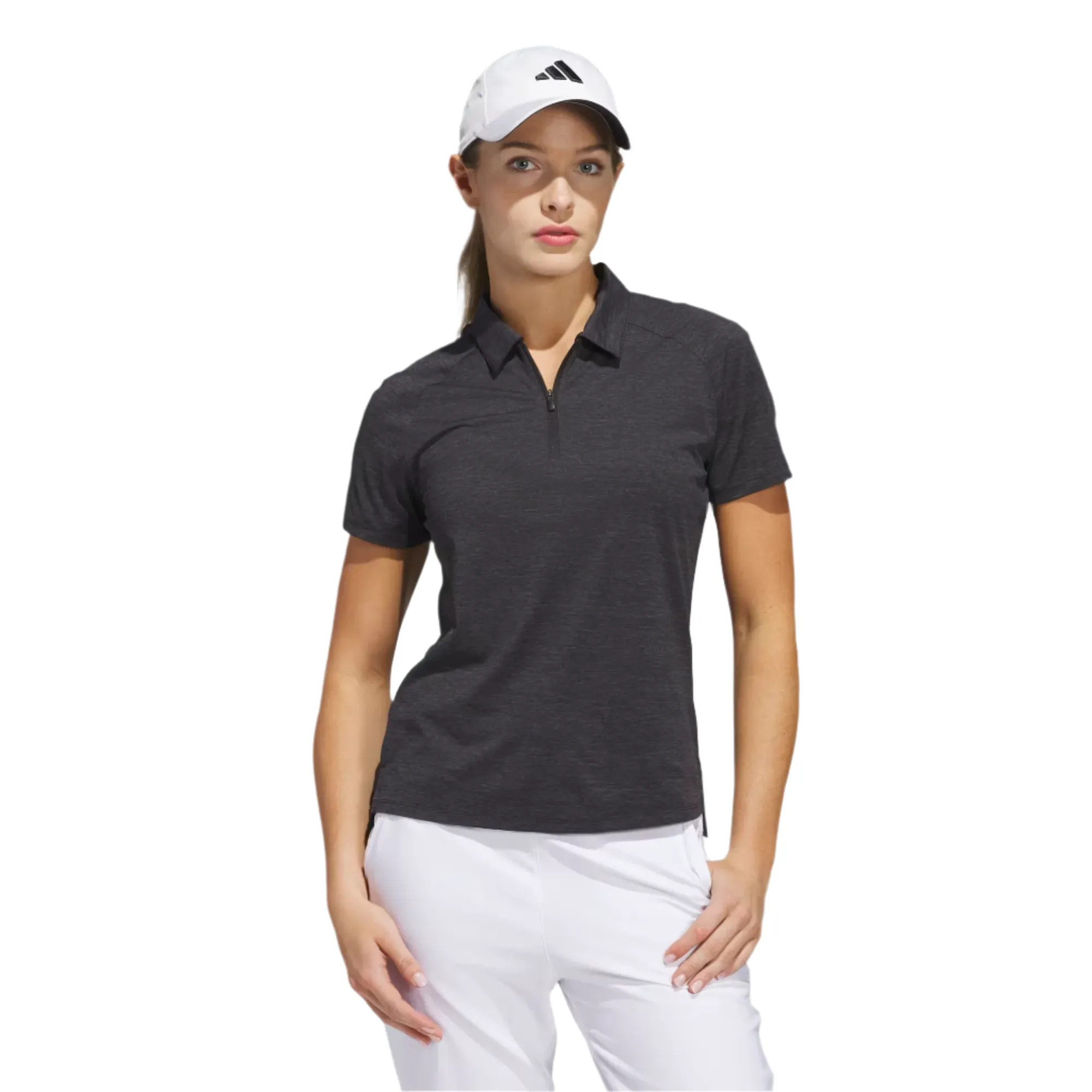 Adidas Ladies Ultimate365 Heathered Twistknit Polo Shirt
