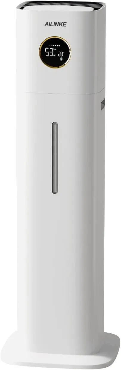AILINKE Humidifiers for Bedroom Large Room, 3.4Gal/13L Large Room Floor Humidifiers for Home, Top Fill, Humidistat, Quiet, Aroma Box, Easy to Clean, White