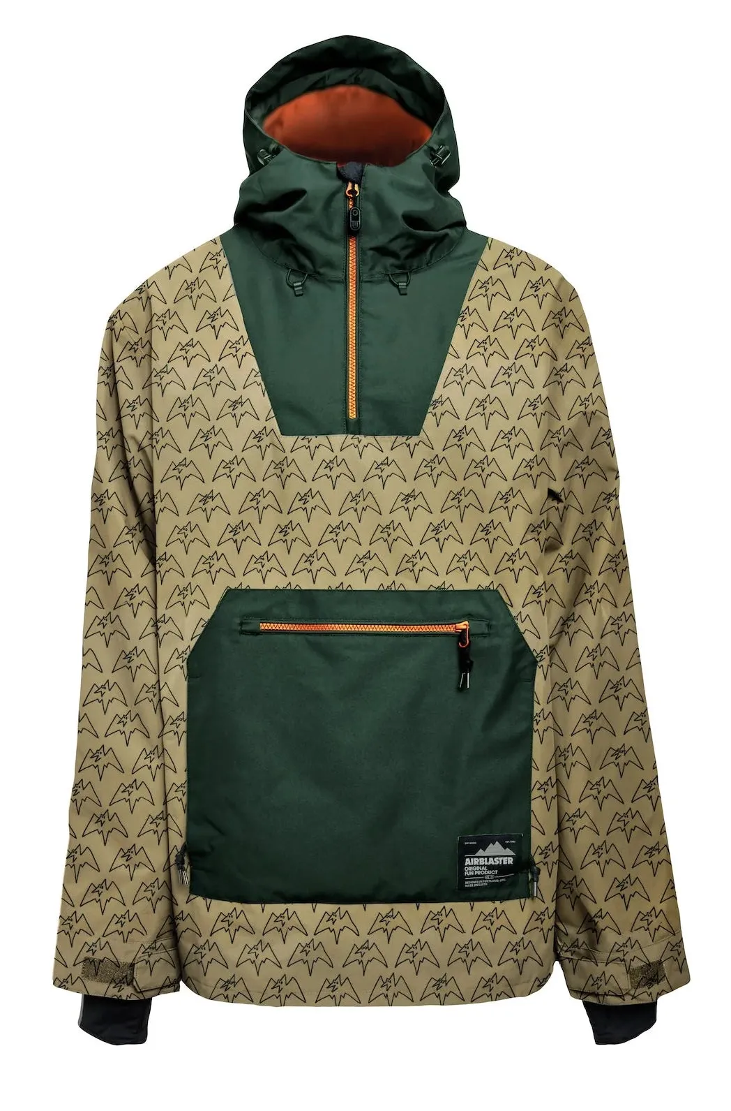 Airblaster Freedom Pull Over Jacket Mens Tan Terry