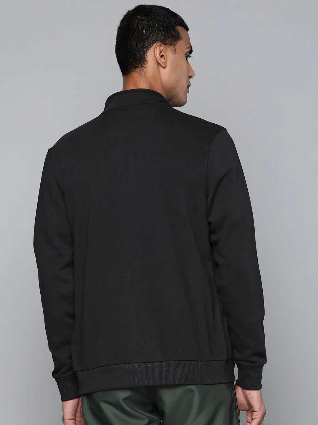 Alcis Men Black Solid Tailored Jacket