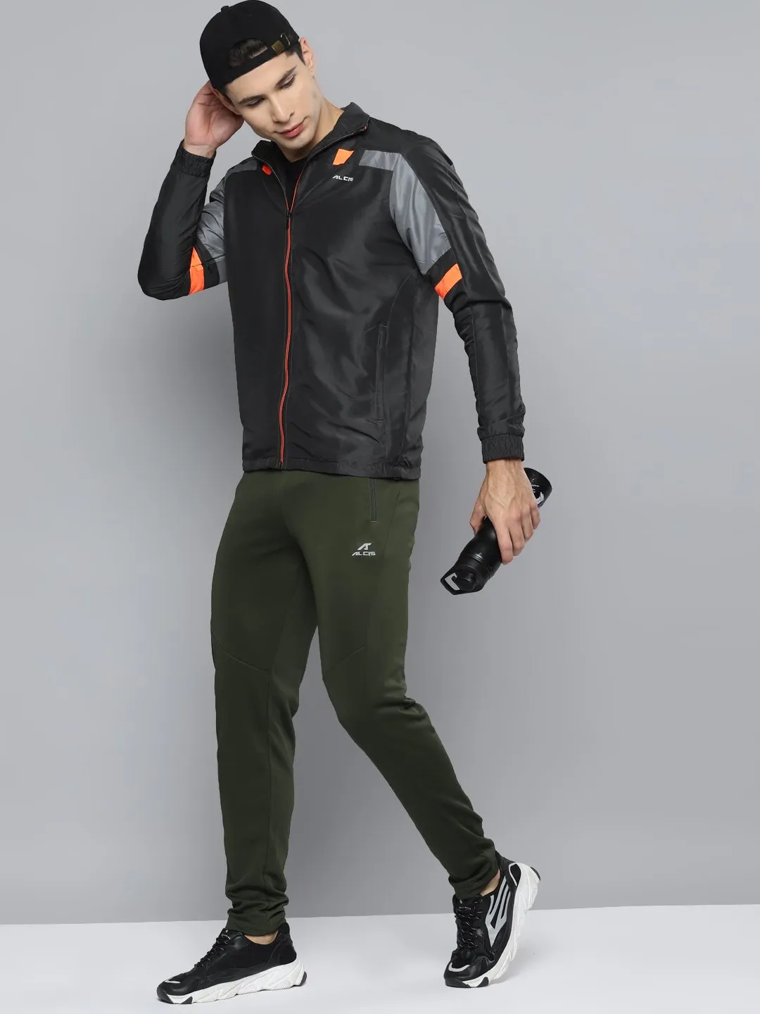 Alcis Men Colorblocked Grey Jacket