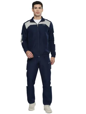 Alcis Men Colorblocked Navy Blue Jacket
