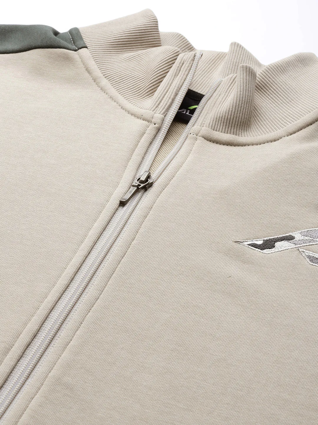 Alcis Men Cream-Coloured Colourblocked Sweatshirt