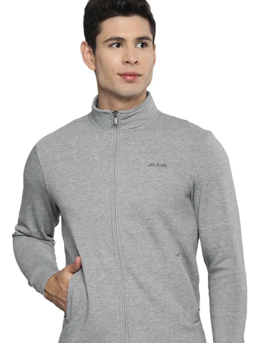 Alcis Men Solid Grey Jacket