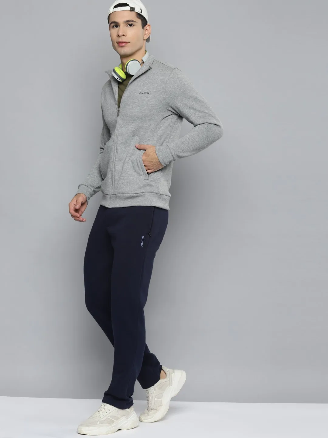 Alcis Men Solid Grey Jacket