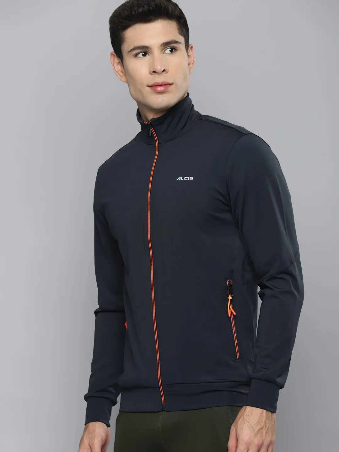 Alcis Men Solid Navy Blue Jacket