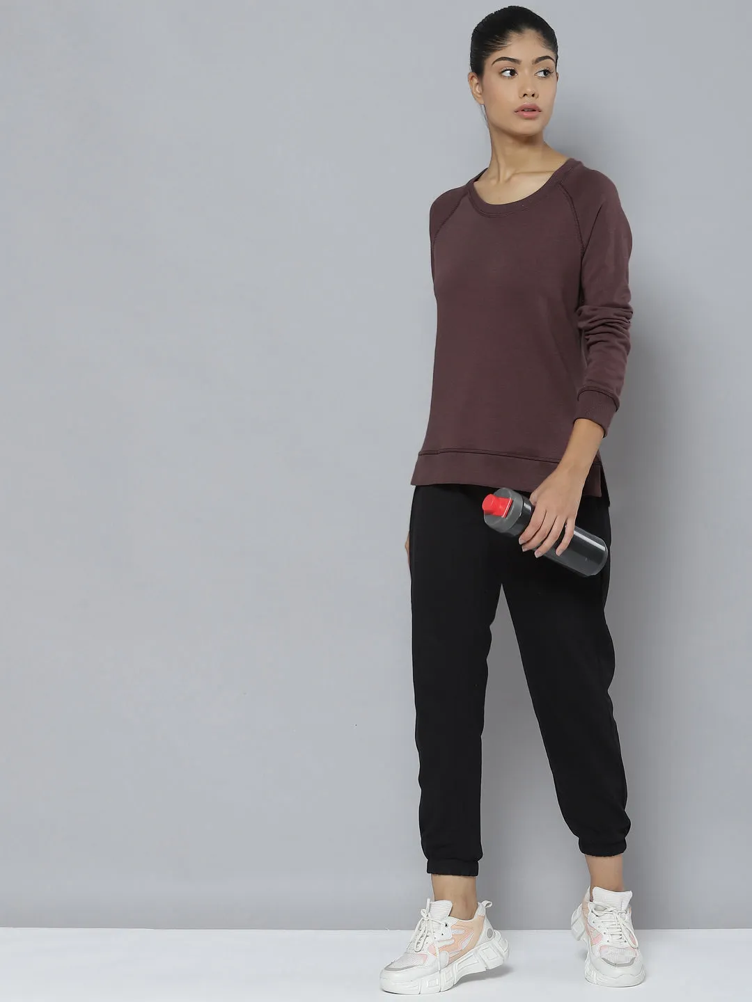 Alcis Women Grey Outdoor Knitted Sweatshirt