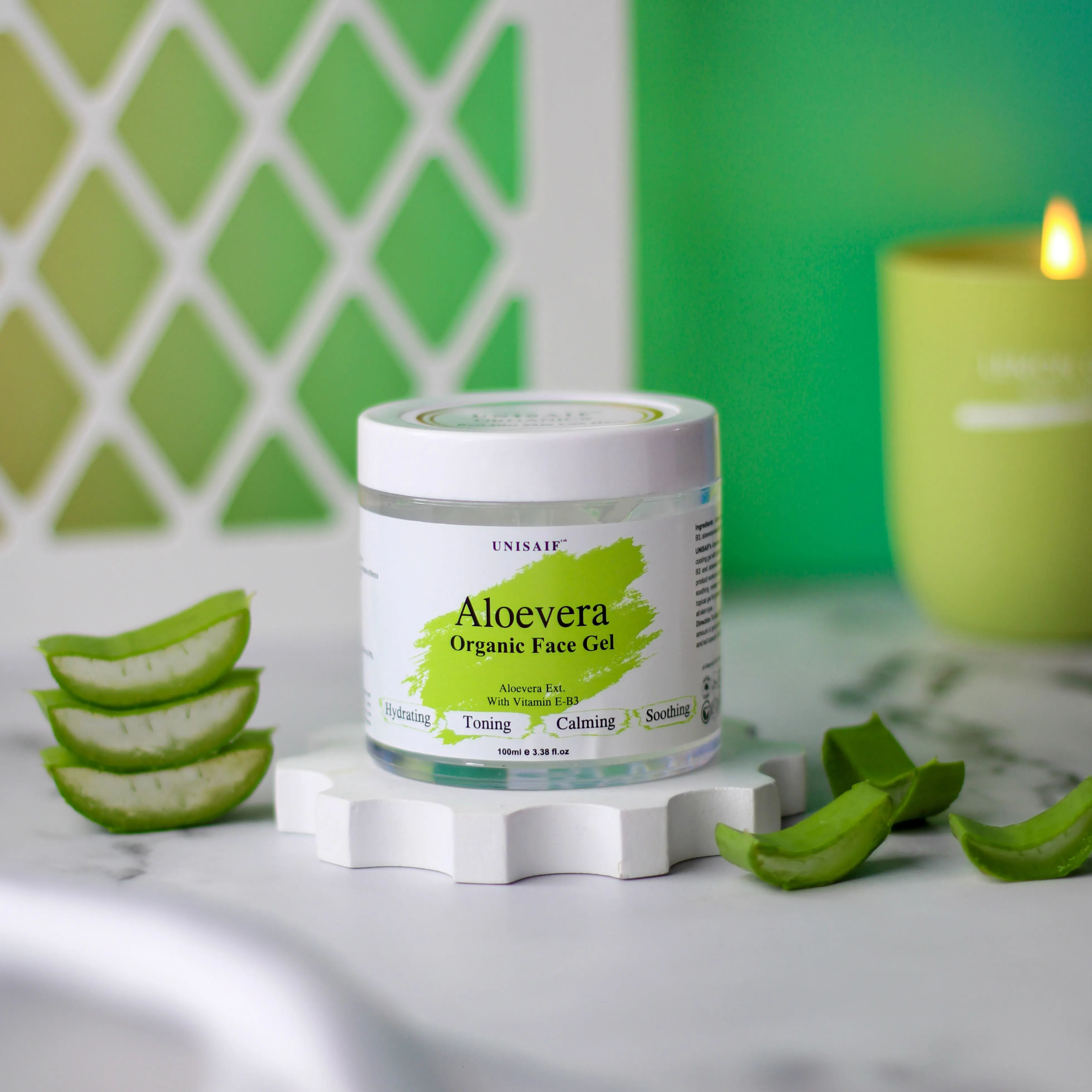 Aloevera Organic Facial Gel (100g) With Aloevera Extract |Hydrating| Acne Prevention| Calming| Soothing| NO PARABEN