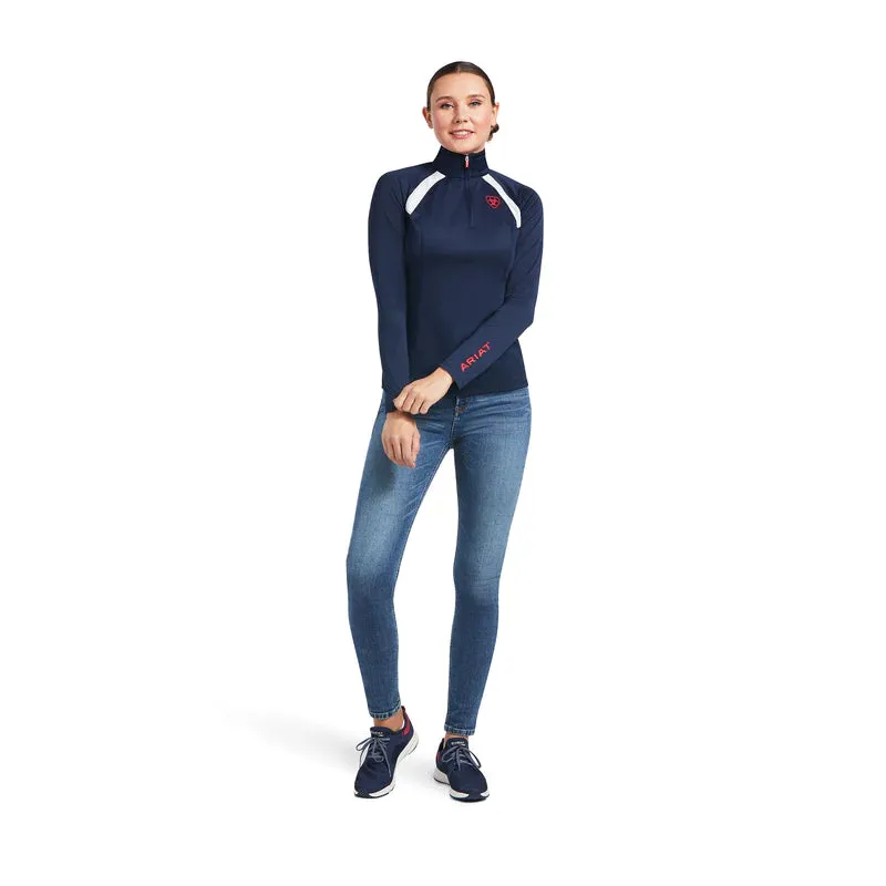 Ariat Sunstopper 2.0 1/4 Zip Base Layer Ladies  Team
