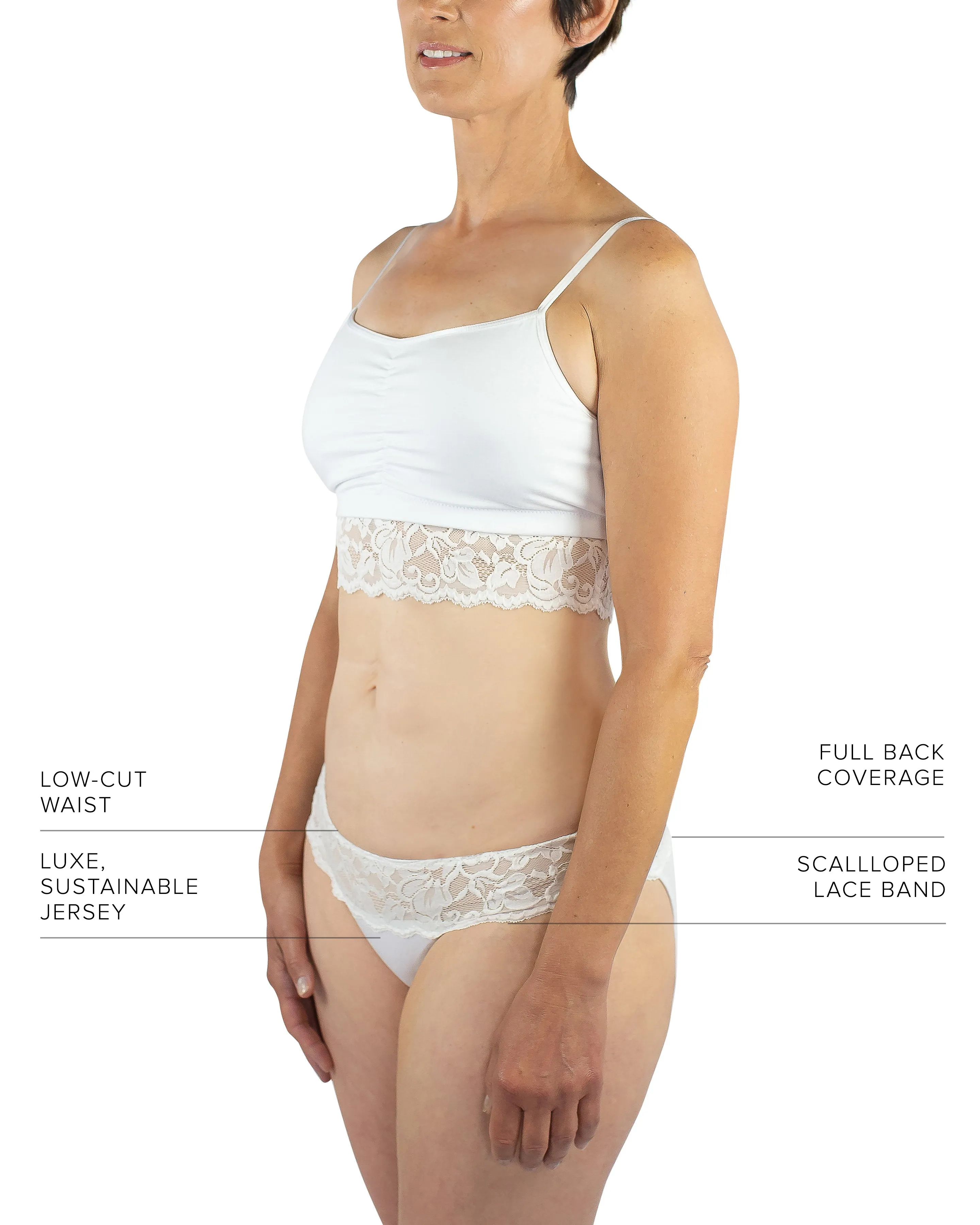 Astrid Brief Panty, White