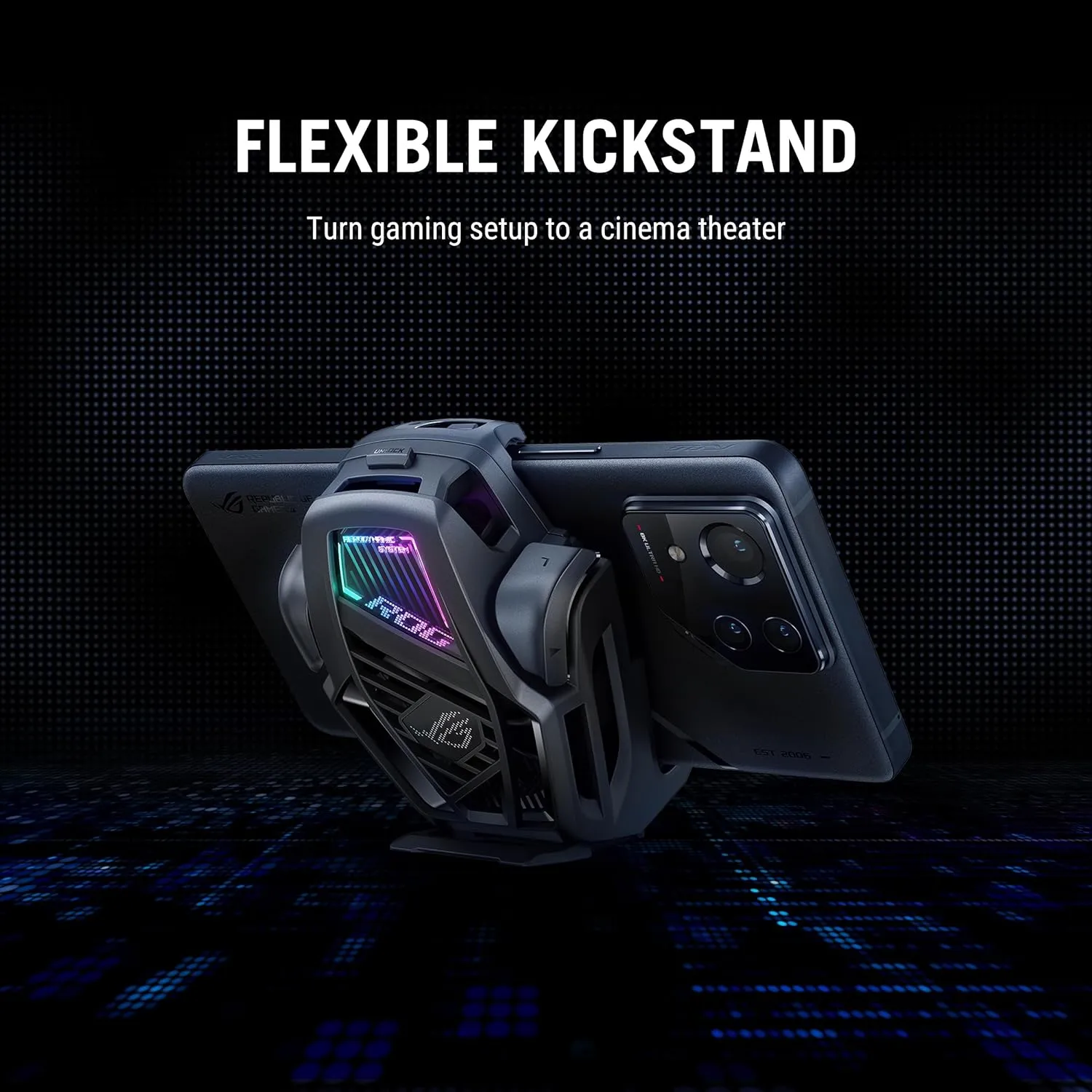 ASUS ROG AeroActive Cooler X 8 Series, Portable Lightweight, Built-in Kickstand, Dual Physical Buttons, 3.5mm Headphone Jack, USB-C® USB 2.0