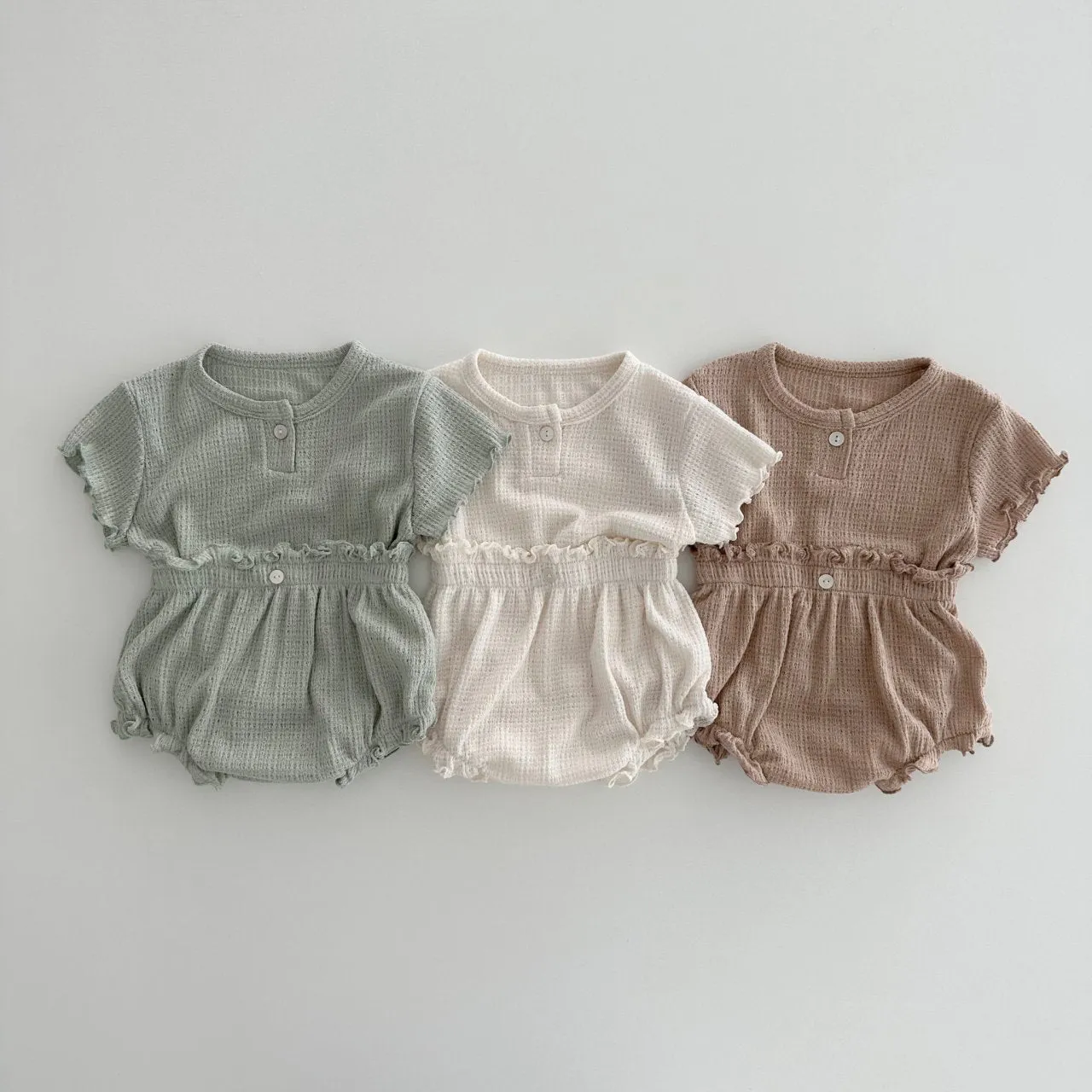 Baby Summer Addie Top and Bloomer Set - Brown