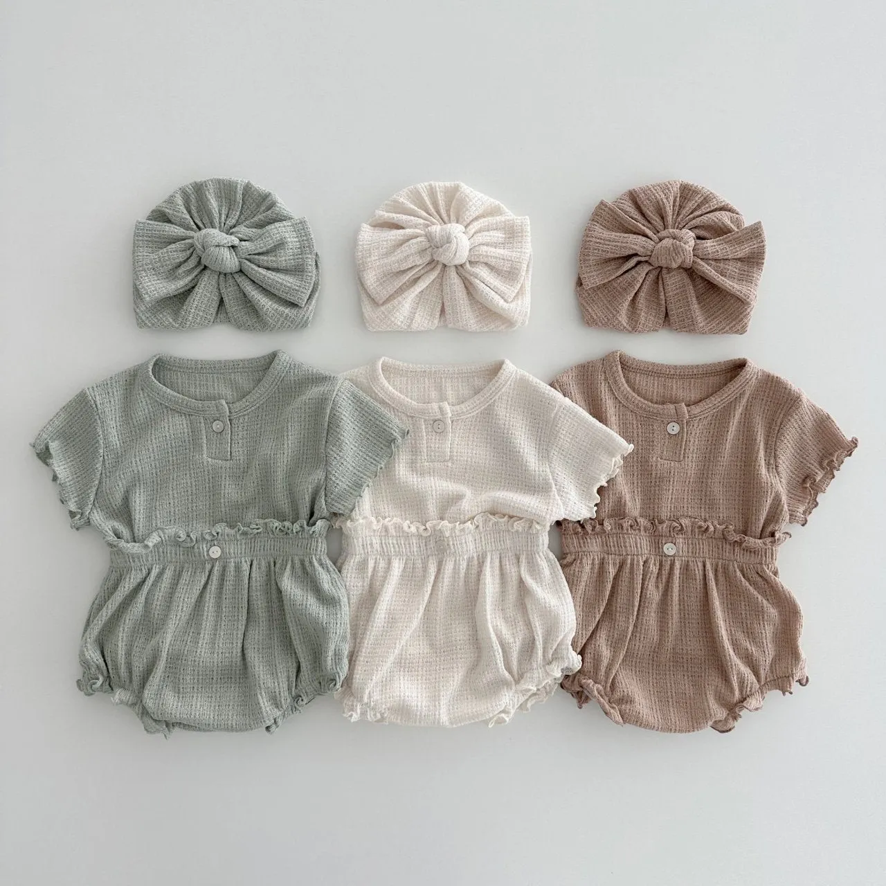 Baby Summer Addie Top and Bloomer Set - Brown