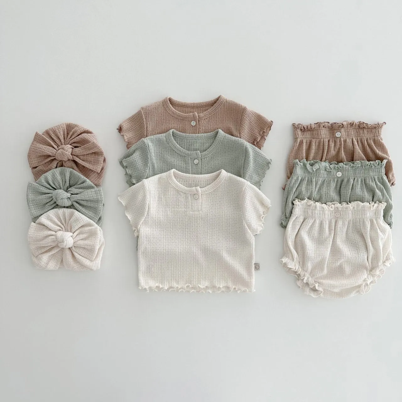 Baby Summer Addie Top and Bloomer Set - Brown