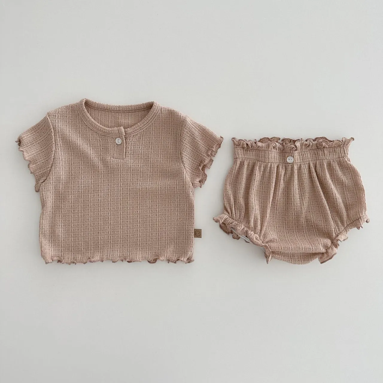 Baby Summer Addie Top and Bloomer Set - Brown