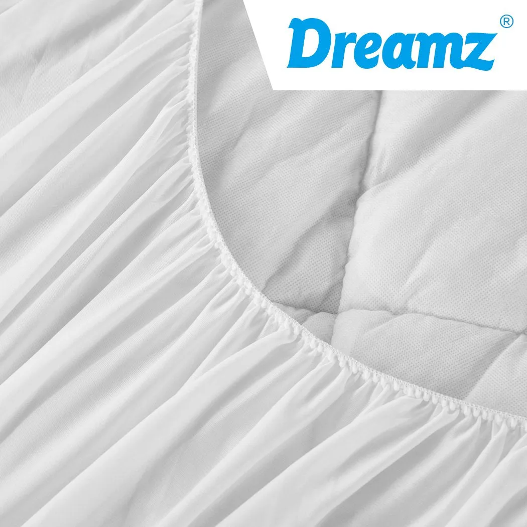 Bamboo Pillowtop Mattress Topper Protector Waterproof Cool Cover Single