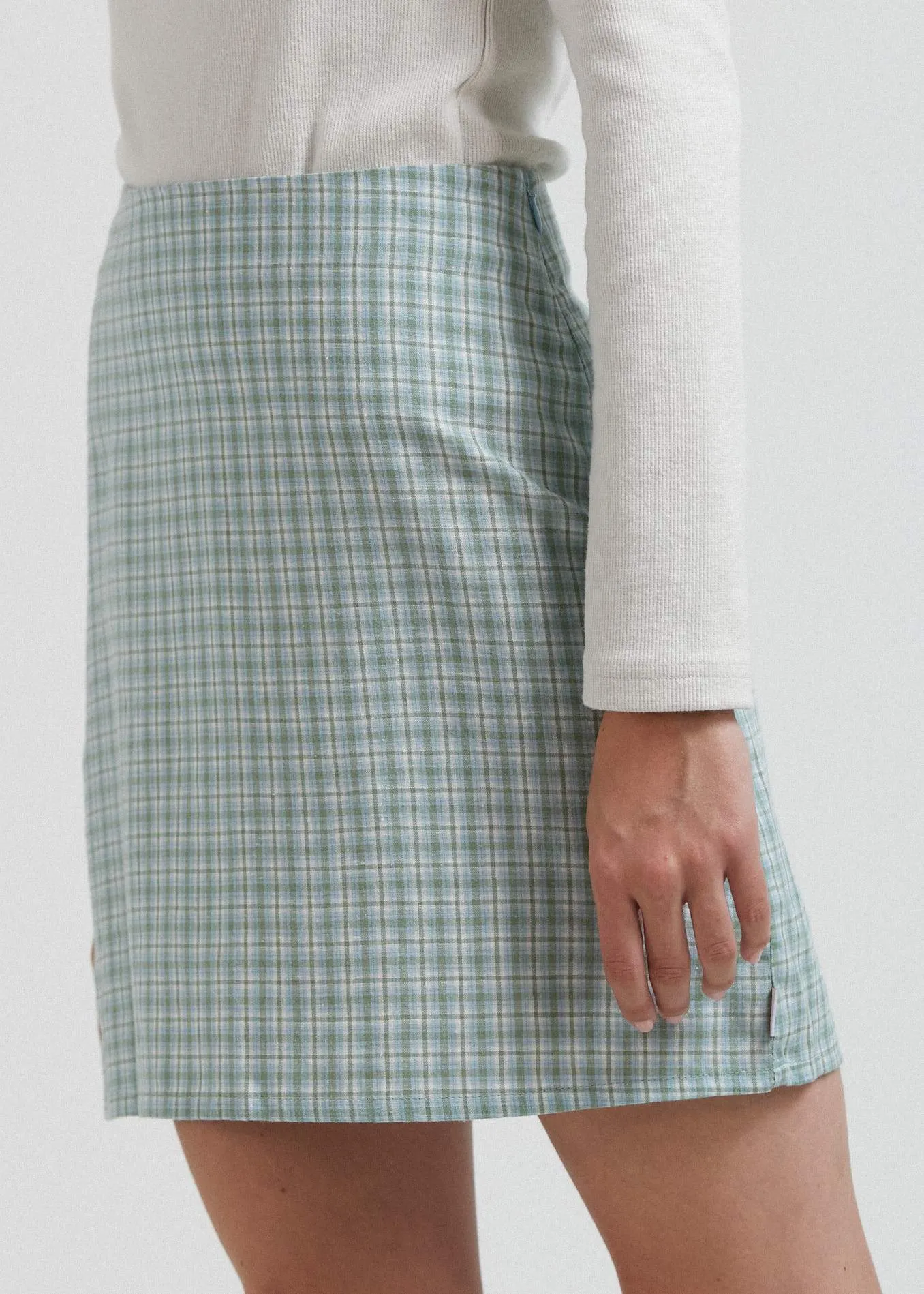 Billy  - Hemp Check Mini Skirt