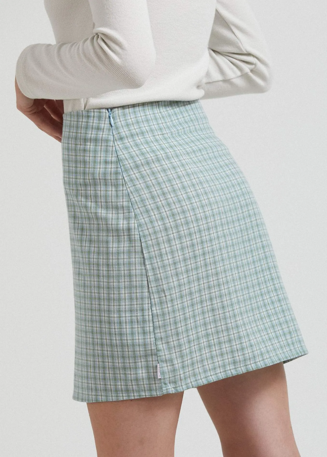 Billy  - Hemp Check Mini Skirt