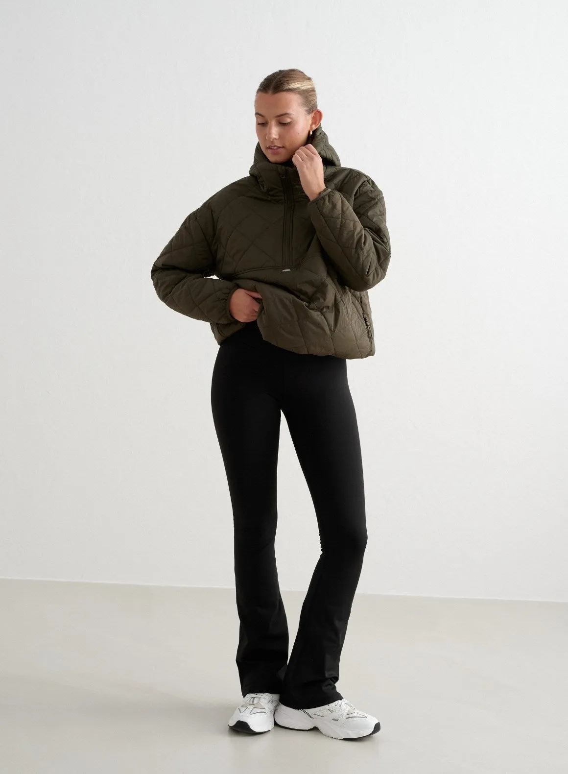 Black Warming Flare Tights