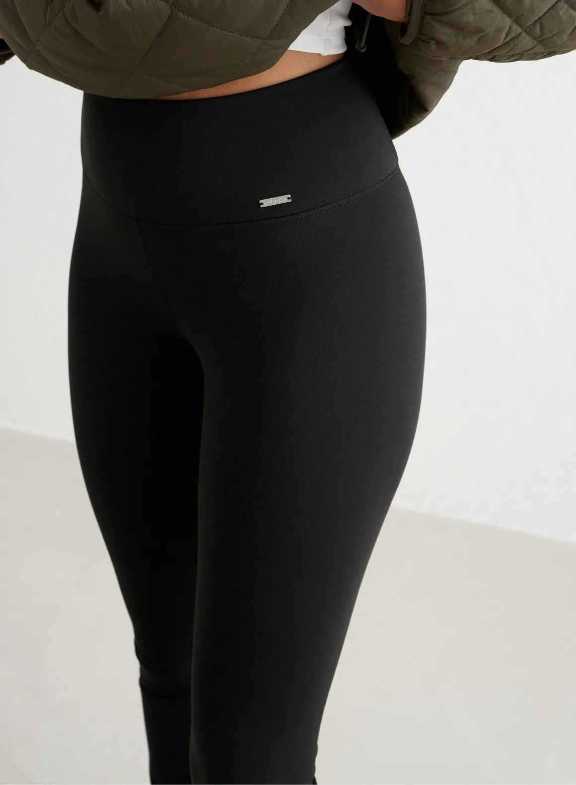 Black Warming Flare Tights