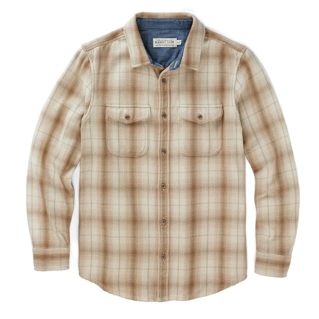 Blanket Shirt | Oatmeal Culver Herringbone Plaid