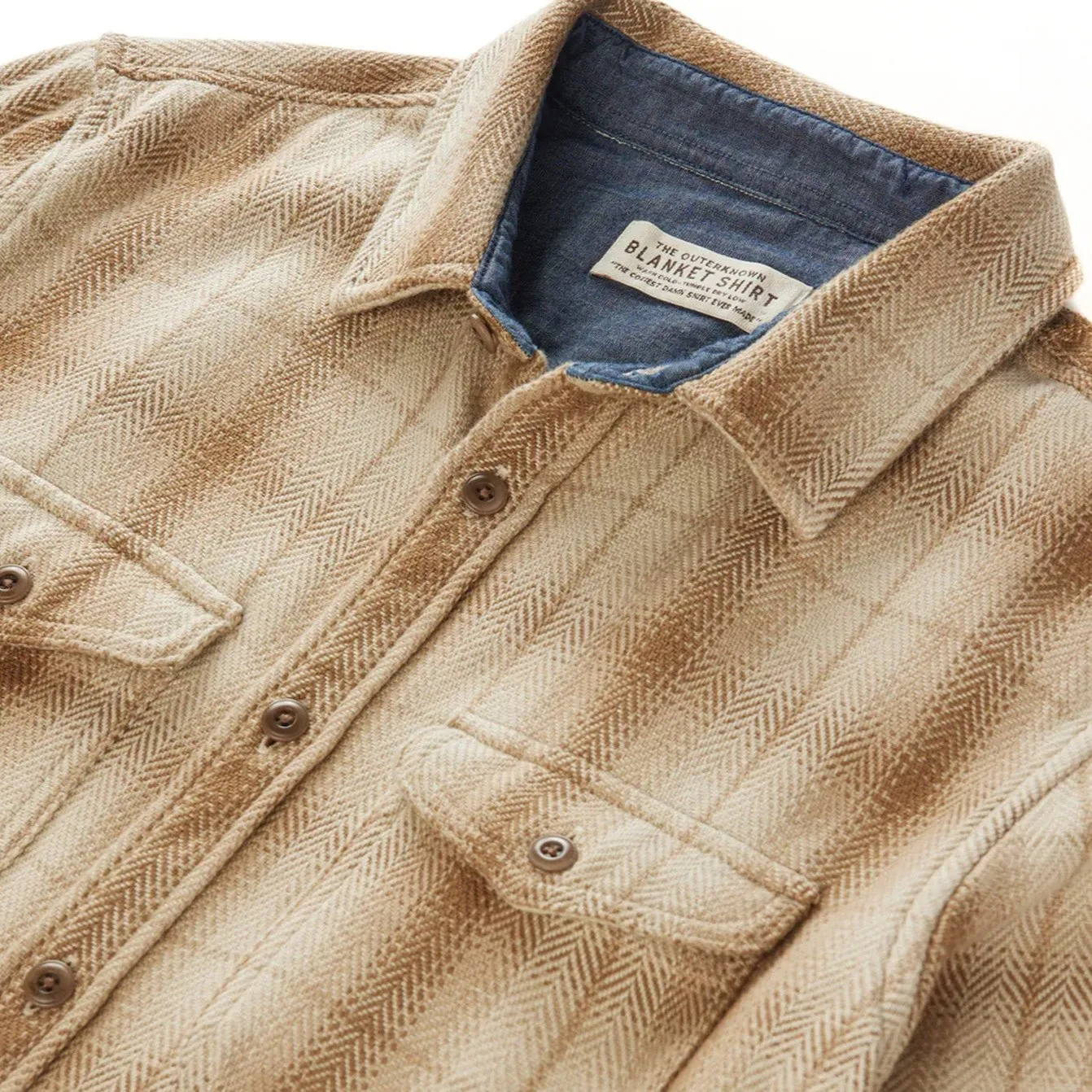 Blanket Shirt | Oatmeal Culver Herringbone Plaid