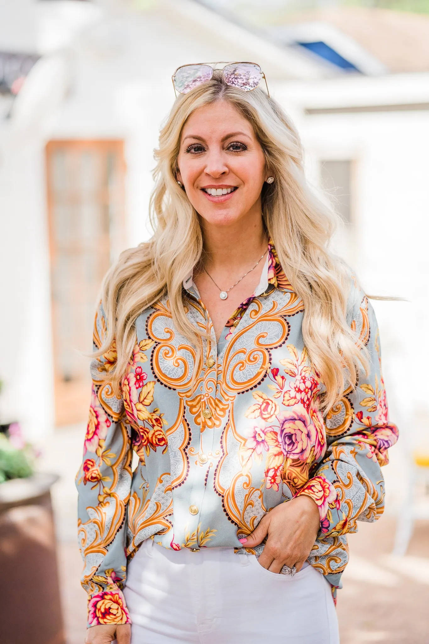 Blouse, Gianni Print, Size Small, SALE!