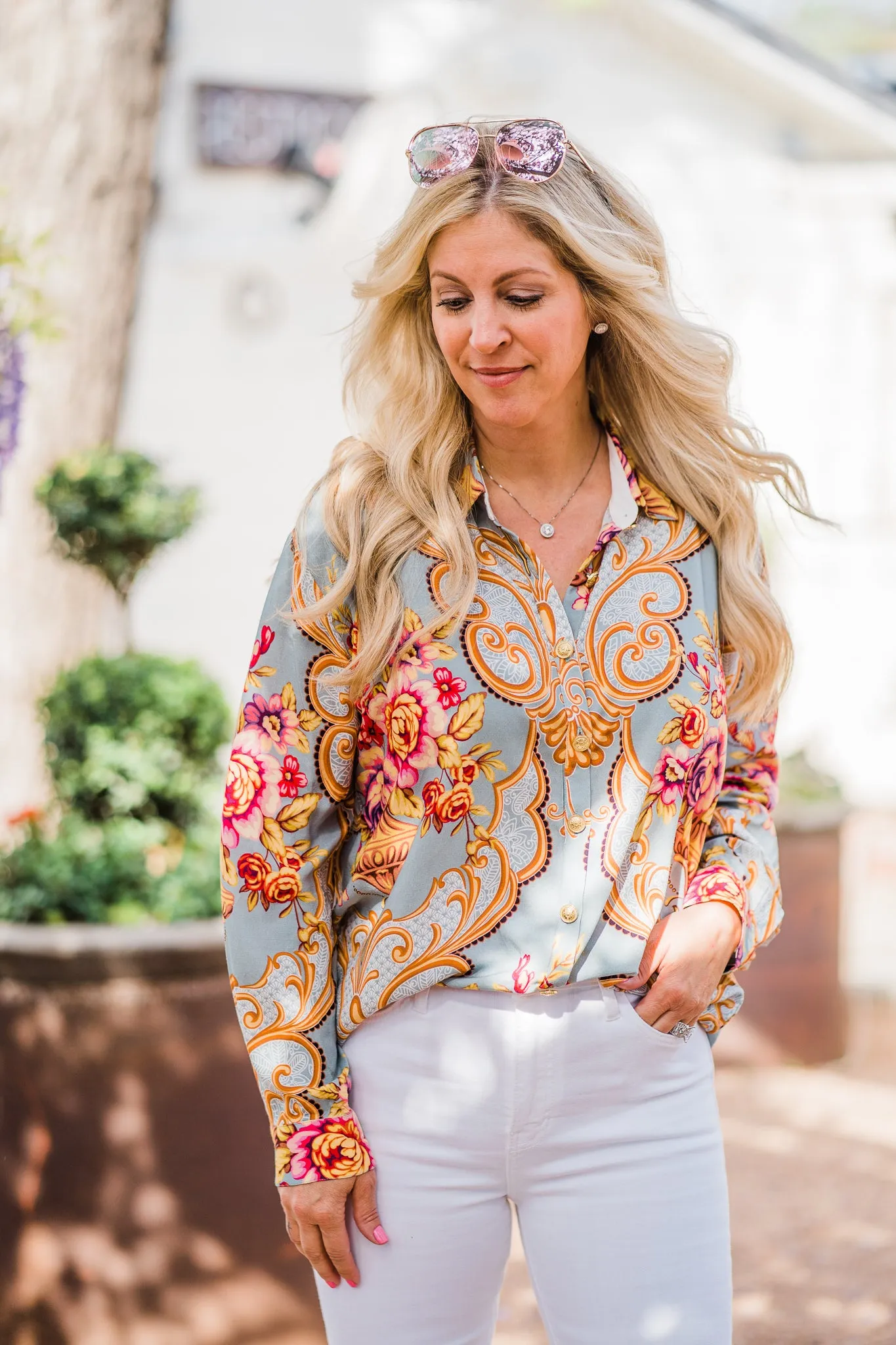 Blouse, Gianni Print, Size Small, SALE!