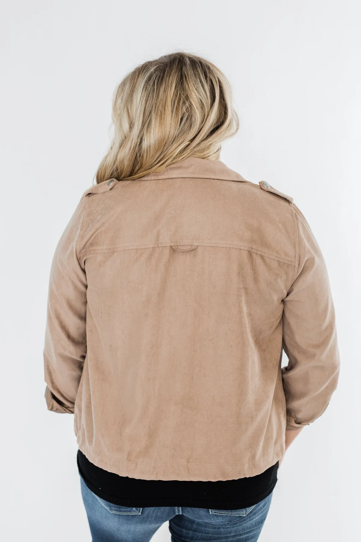 Brisk Morning Lightweight Zip Up Jacket- Mocha
