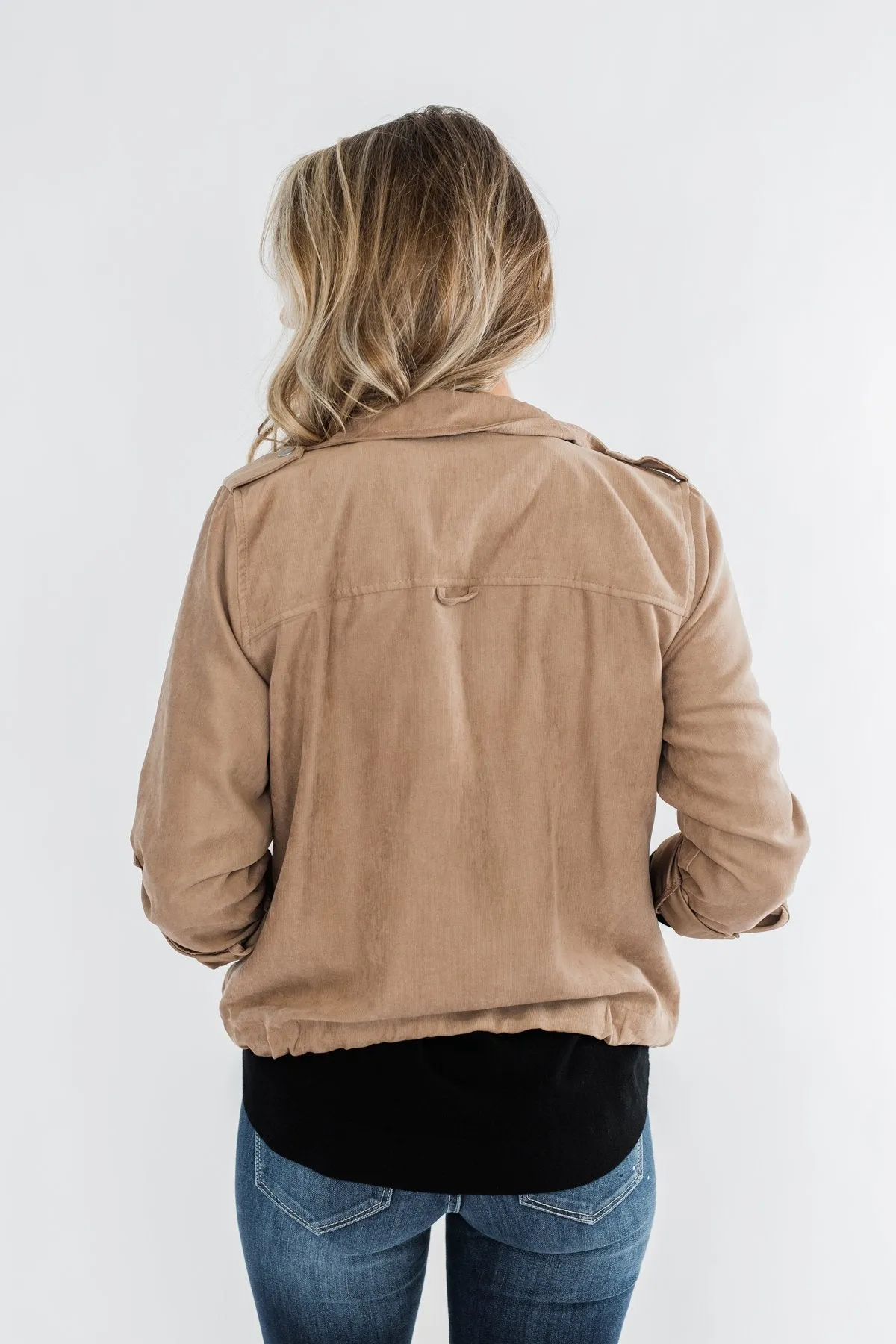 Brisk Morning Lightweight Zip Up Jacket- Mocha