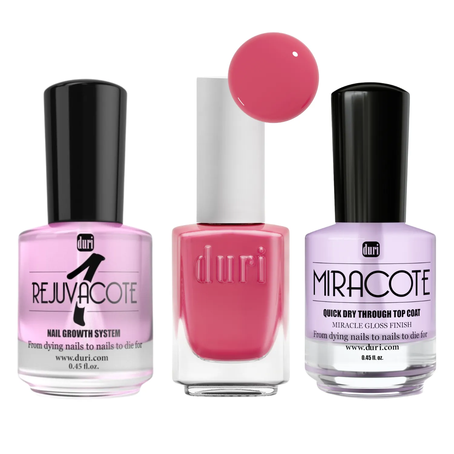 Bubblegum Pink Strengthening Nail Polish Travel Set