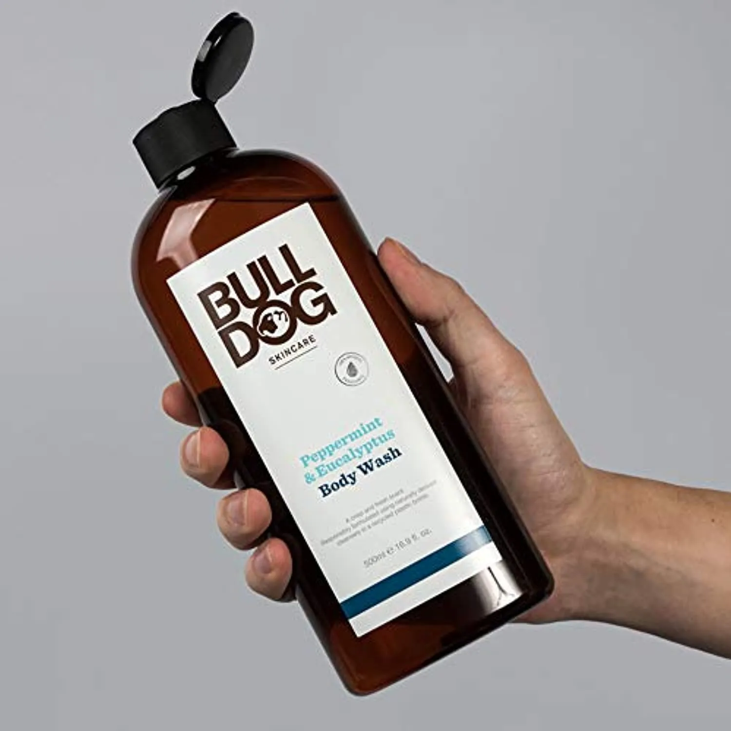 Bulldog Mens Skincare and Grooming Body Wash, Peppermint and Eucalyptus, 16.9 Fl Oz