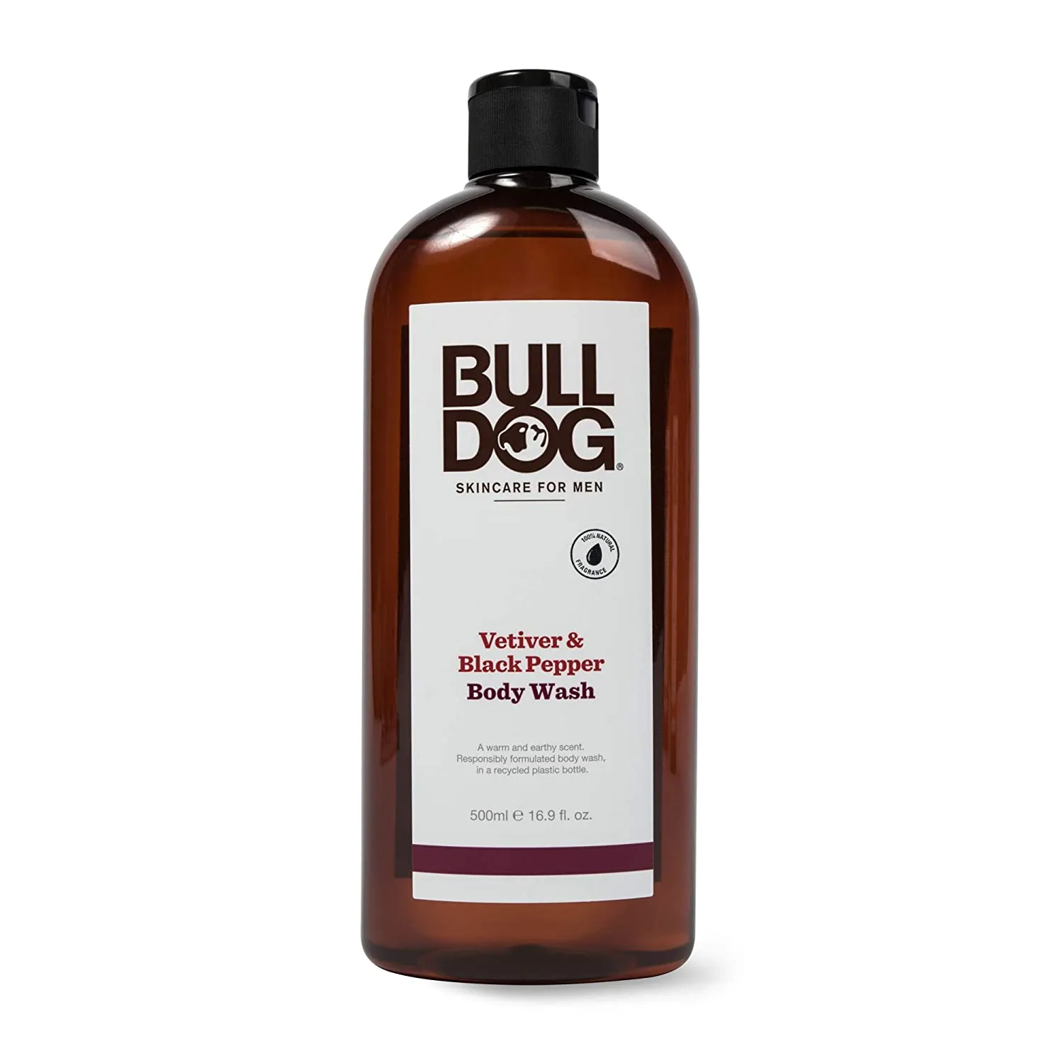 Bulldog Mens Skincare and Grooming Body Wash, Peppermint and Eucalyptus, 16.9 Fl Oz