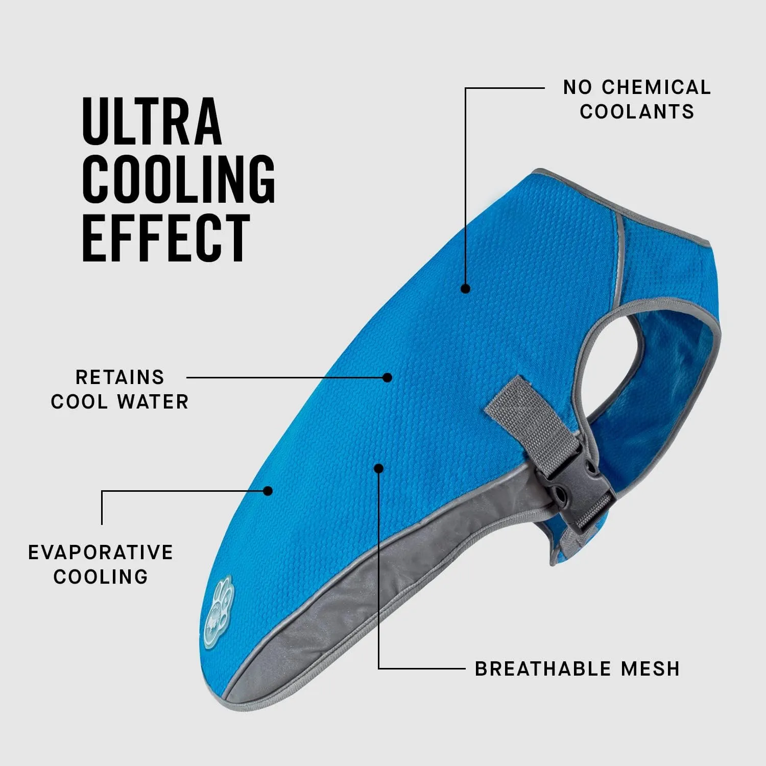 Canada Pooch Chill Seeker Cooling Vest - Blue - Size 8