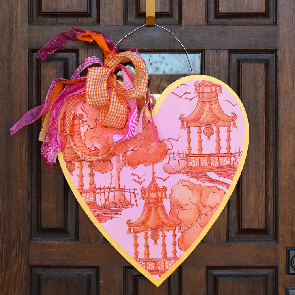 Chinoiserie Heart Door Hanger