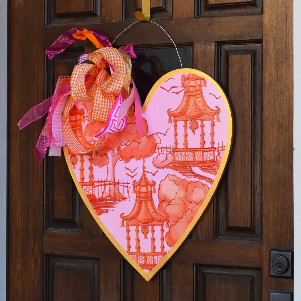 Chinoiserie Heart Door Hanger