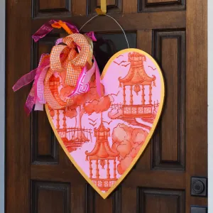 Chinoiserie Heart Door Hanger
