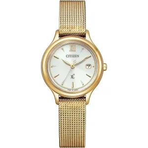 CITIZEN XC MIZU COLLECTION ECO-DRIVE WARM GOLD STRAP LADIES WATCH EW2633-50A