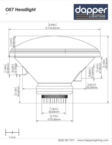 Classic Mini LED - OE7 Headlight Replacements