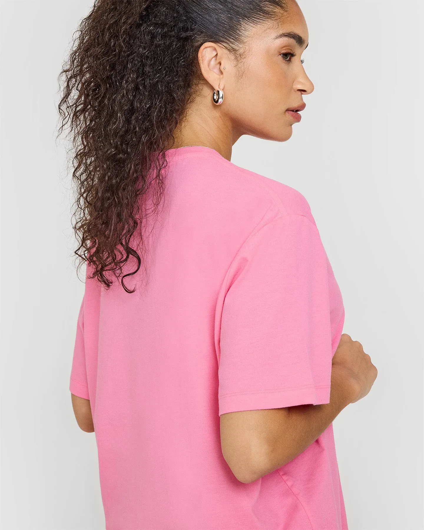 Classic Oversized Lightweight T-Shirt | Peony Pink