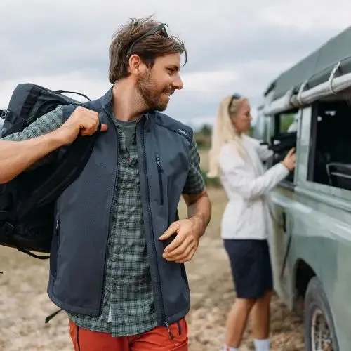 CMP Camicia a maniche corte con fantasia a quadri da Trekking Uomo