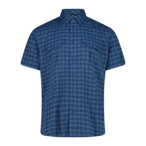 CMP Camicia a maniche corte con fantasia a quadri da Trekking Uomo