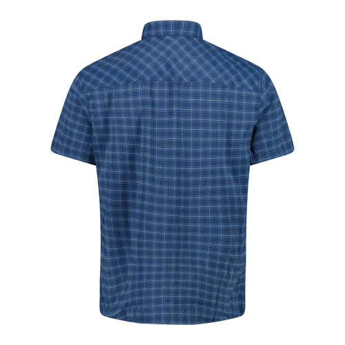 CMP Camicia a maniche corte con fantasia a quadri da Trekking Uomo