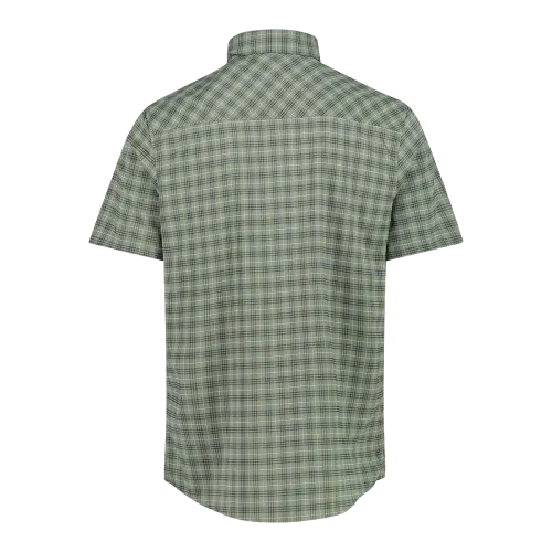 CMP Camicia a maniche corte con fantasia a quadri da Trekking Uomo