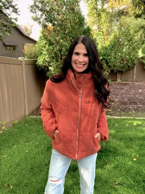 Corduroy Jacket in Rust