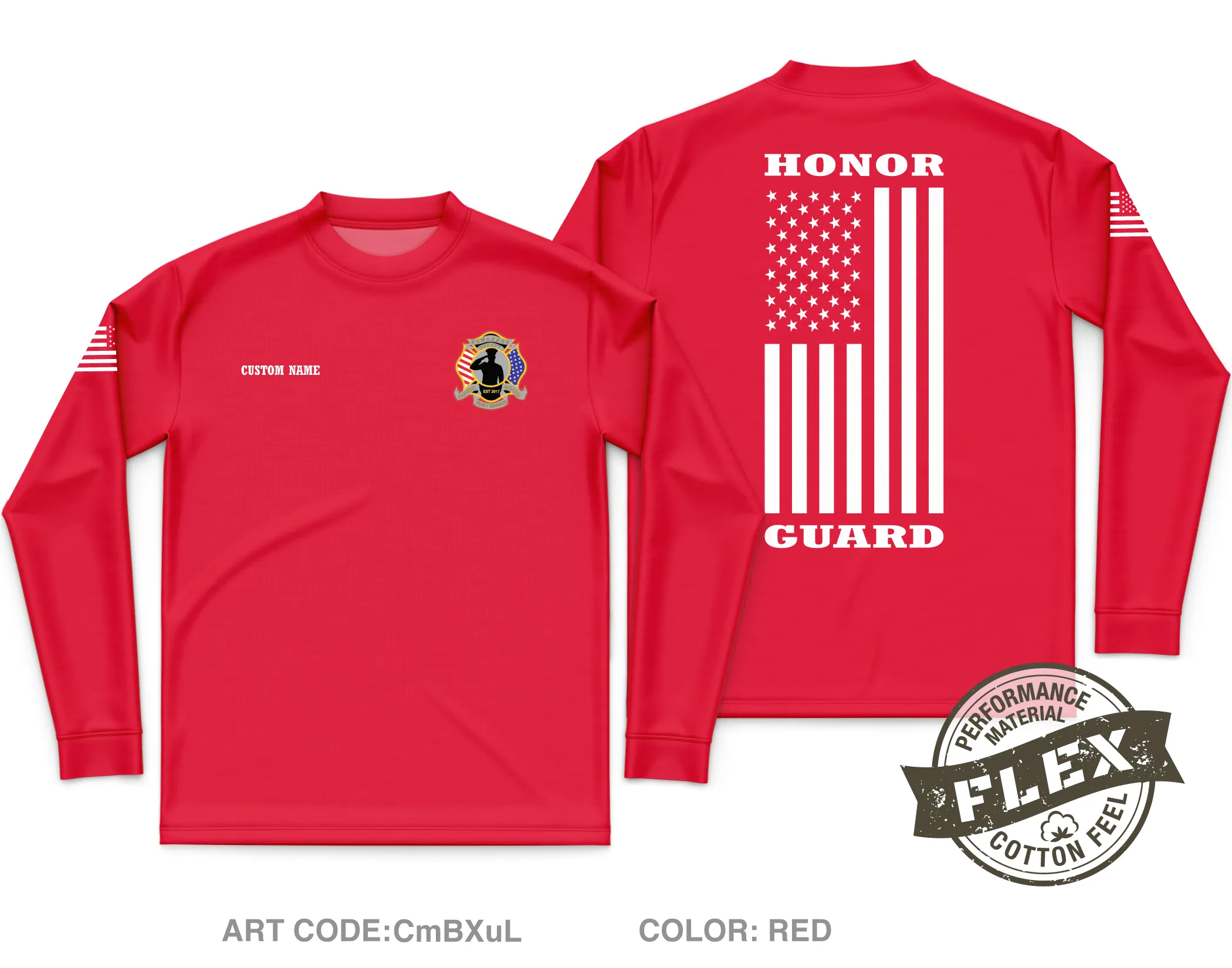 CUSTOM Suwannee County Honor Guard Store 1 Core Men's LS Flex Performance Tee - CmBXuL