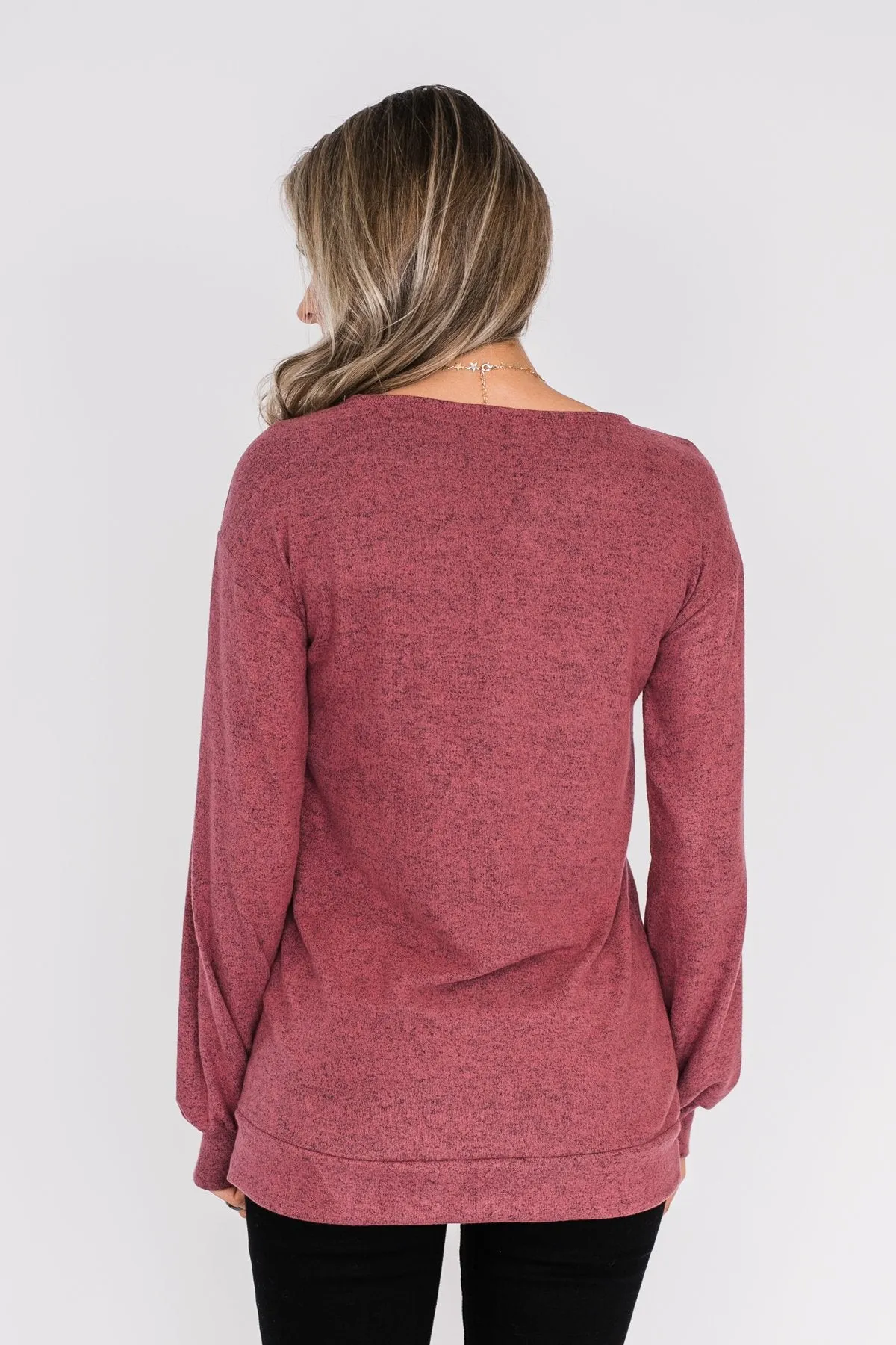 Dance The Day Away Criss Cross Top- Mauve