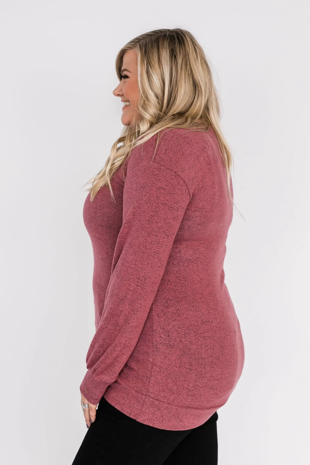 Dance The Day Away Criss Cross Top- Mauve