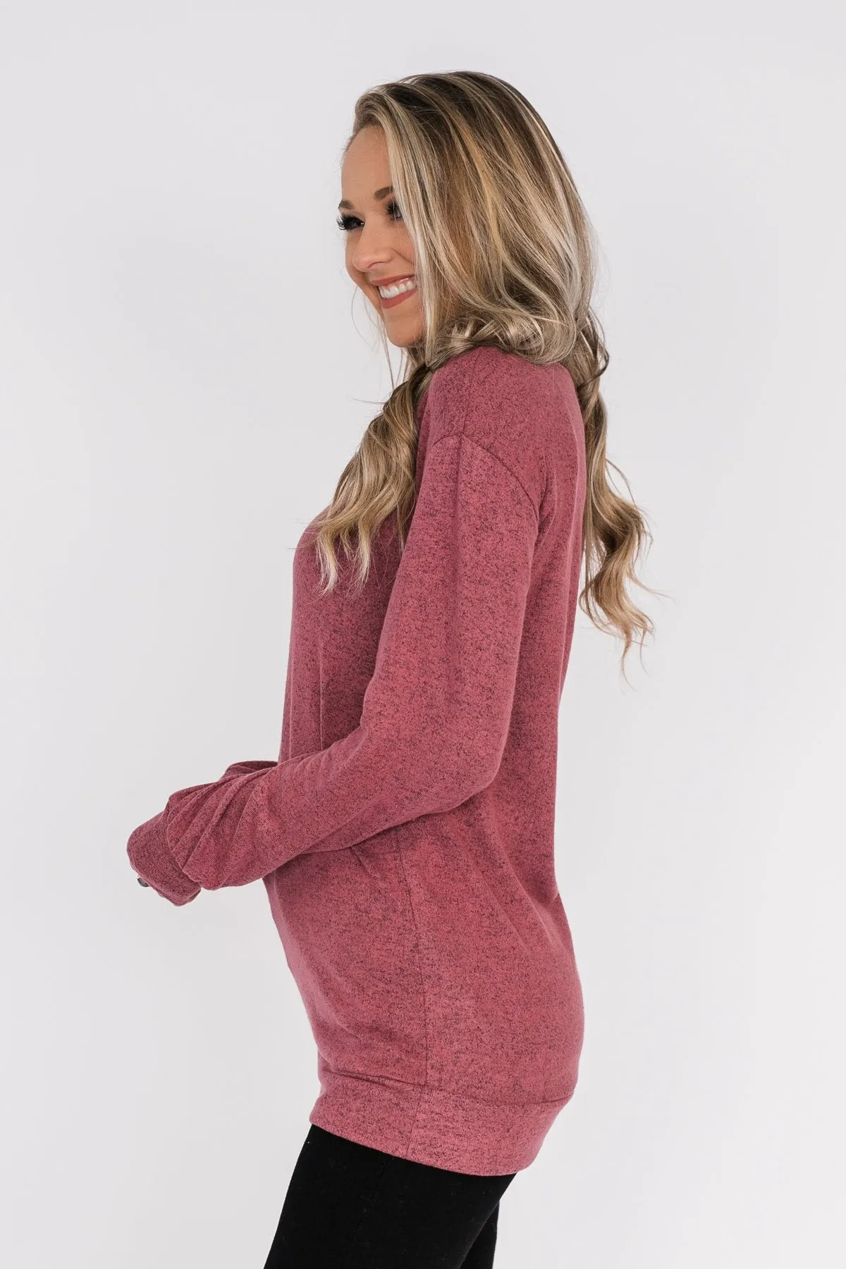 Dance The Day Away Criss Cross Top- Mauve